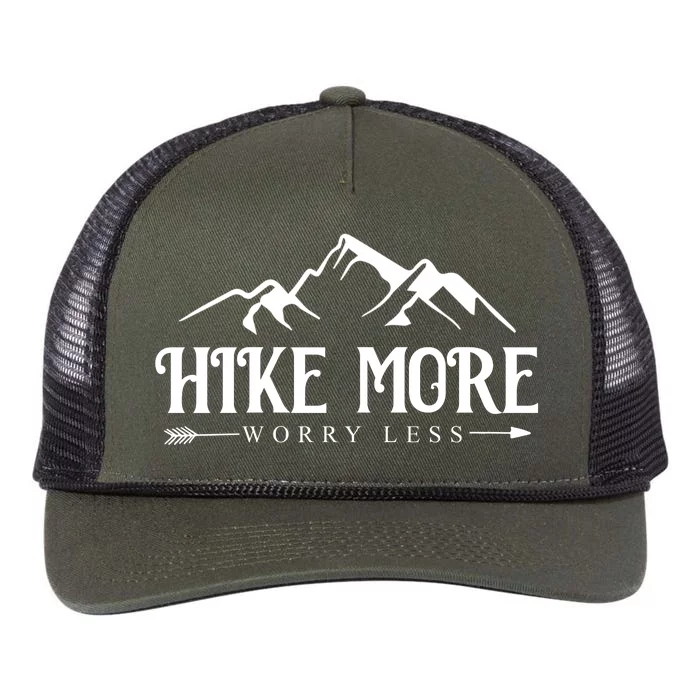 Hike More Worry Less Retro Rope Trucker Hat Cap