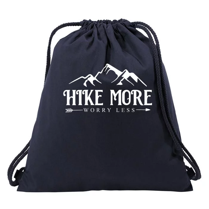 Hike More Worry Less Drawstring Bag