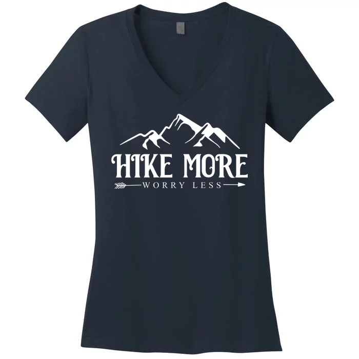 Hike More Worry Less Women's V-Neck T-Shirt