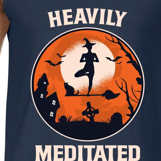 Heavily Meditated Witch Yoga Pose Halloween Gift Comfort Colors® Tank Top