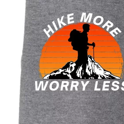 Hike More Worry Less, Social Distancing, Hiking, Nature, Camping Doggie 3-End Fleece Hoodie