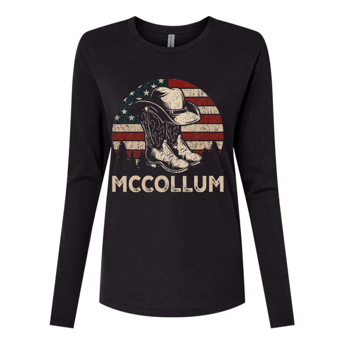 Howdy Mccollum Western Mccollum Punchy Cowboy Cowgirl Style Womens Cotton Relaxed Long Sleeve T-Shirt