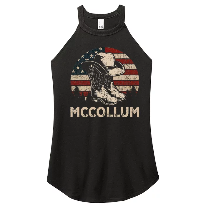 Howdy Mccollum Western Mccollum Punchy Cowboy Cowgirl Style Women’s Perfect Tri Rocker Tank