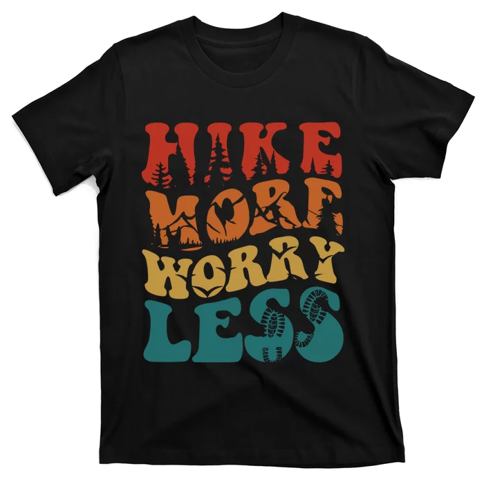 Hike More Worry Less Women Hiking T-Shirt