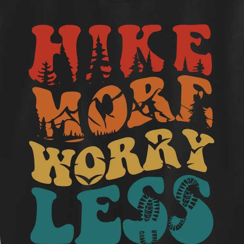 Hike More Worry Less Women Hiking Kids Sweatshirt