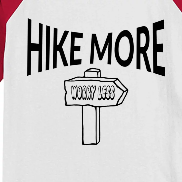 Hike More Worry Less Camping Gift Kids Colorblock Raglan Jersey