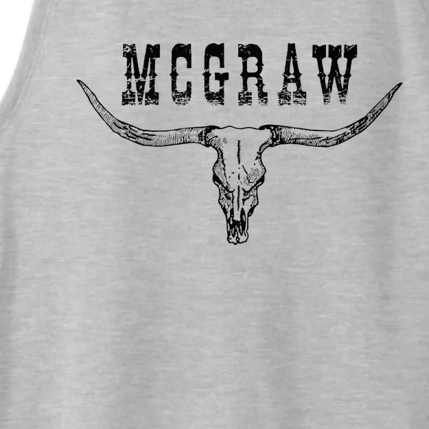 Howdy Mcgraw Western Mcgraw Cowboy Ladies Tri-Blend Wicking Tank