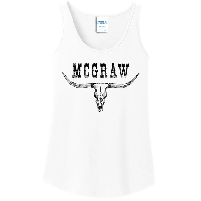 Howdy Mcgraw Western Mcgraw Cowboy Ladies Essential Tank