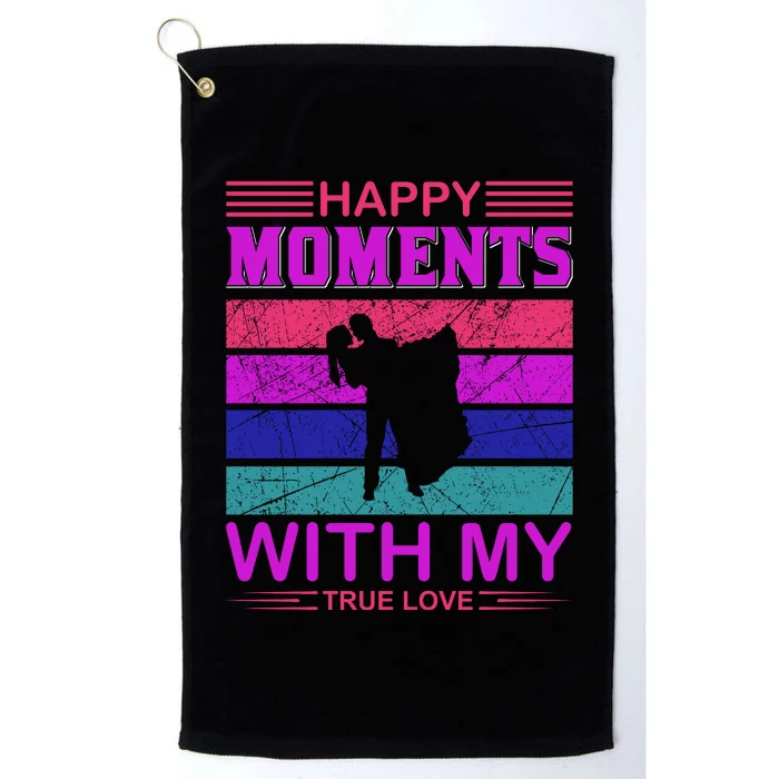 Happy Moments With My True Love Platinum Collection Golf Towel