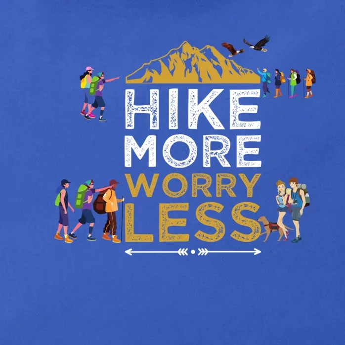 Hike More Worry Less Adults Camping Funny Gift Zip Tote Bag