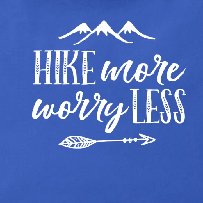 Hike More Worry Less Hiking Camping Gift Zip Tote Bag