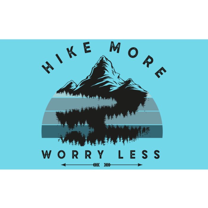 Hike More Worry Less Hiking Climbing Camping Outdoor Hiker Gift Bumper Sticker