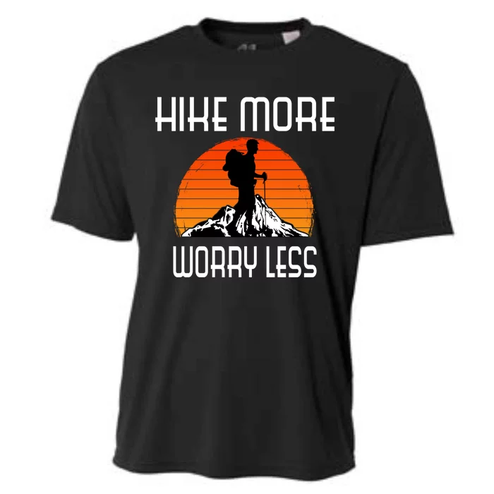 Hike More Worry Less Trekking Hiking Vacay Vibes Gift Cooling Performance Crew T-Shirt