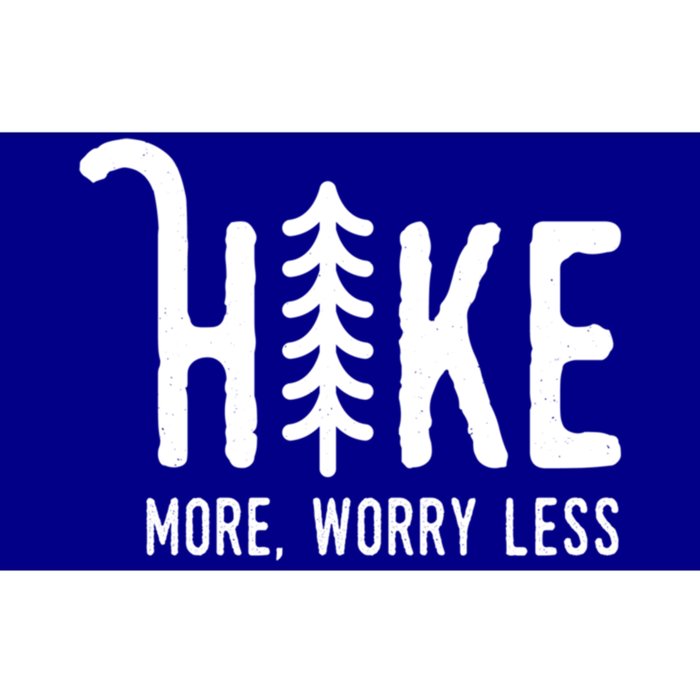 Hike More Worry Less Hiking Outdoors Wild Tree Camping Funny Gift Bumper Sticker