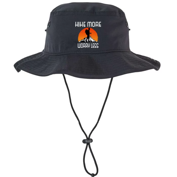 Hike More Worry Less Trekking Hiking Vacay Vibes Cool Gift Legacy Cool Fit Booney Bucket Hat