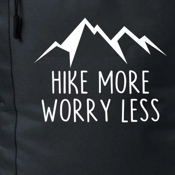 Hike More Worry Less Mountain Climbing Camping Vacation Cute Gift Daily Commute Backpack