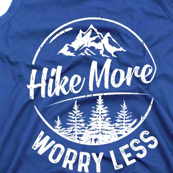 Hike More Worry Less Gift Funny Hiking Camping Lovers Hiker Gift Tank Top