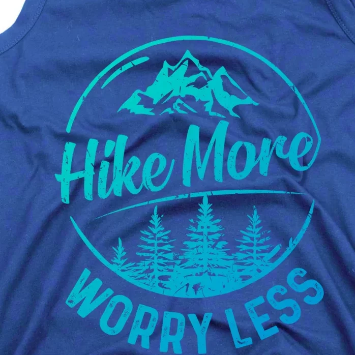 Hike More Worry Less Gift Funny Hiking Camping Lovers Hiker Gift Tank Top