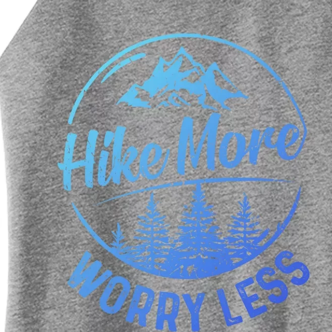 Hike More Worry Less Gift Funny Hiking Camping Lovers Hiker Gift Women’s Perfect Tri Rocker Tank