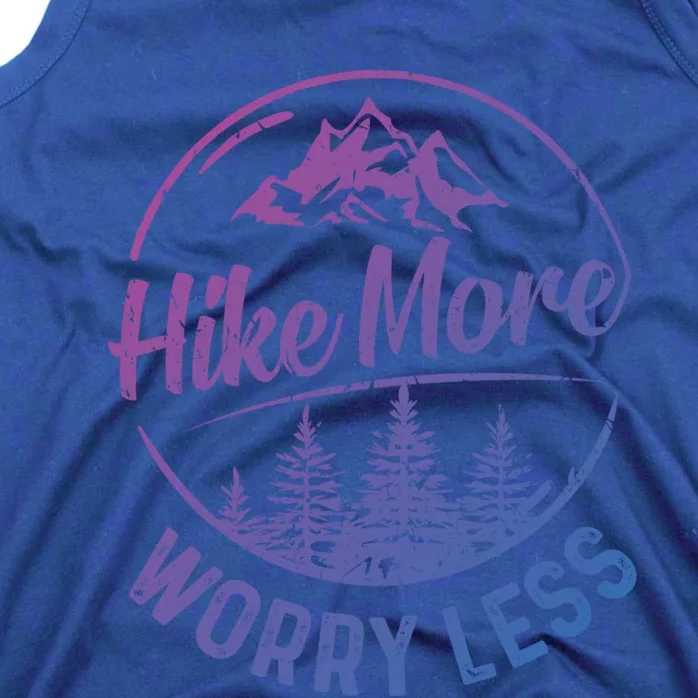 Hike More Worry Less Gift Funny Hiking Camping Lovers Hiker Gift Tank Top