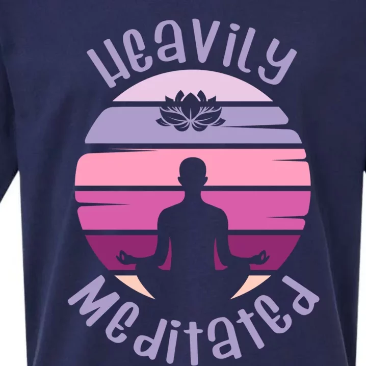 Heavily Meditated Yoga Meditation Spiritual Gift Sueded Cloud Jersey T-Shirt