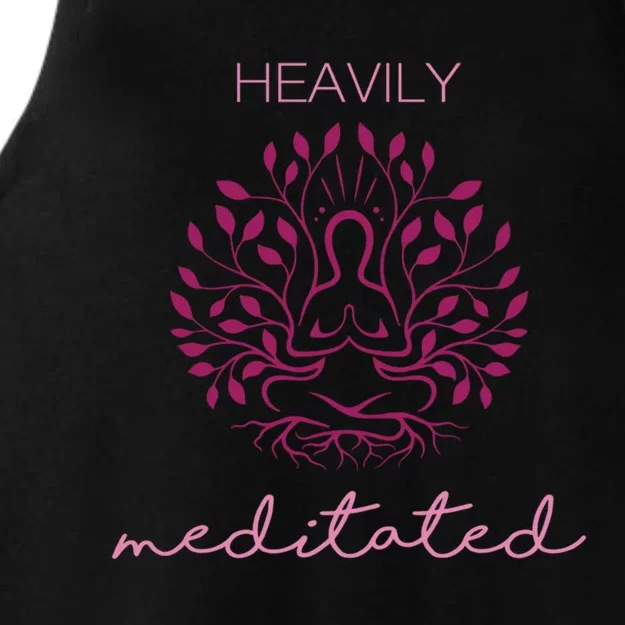 Heavily Meditated Yoga Meditation Spiritual Gift Ladies Tri-Blend Wicking Tank