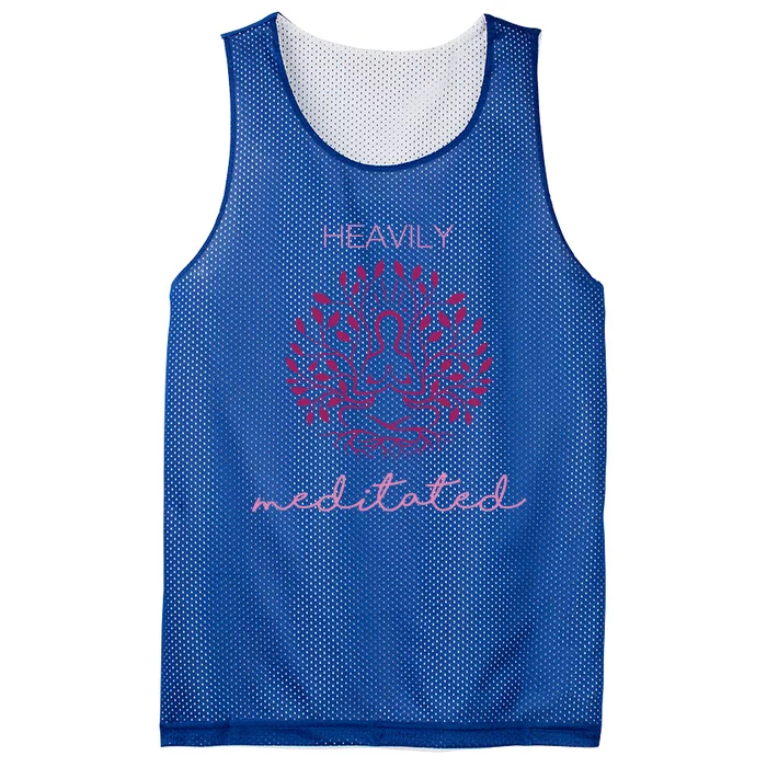 Heavily Meditated Yoga Meditation Spiritual Gift Mesh Reversible Basketball Jersey Tank