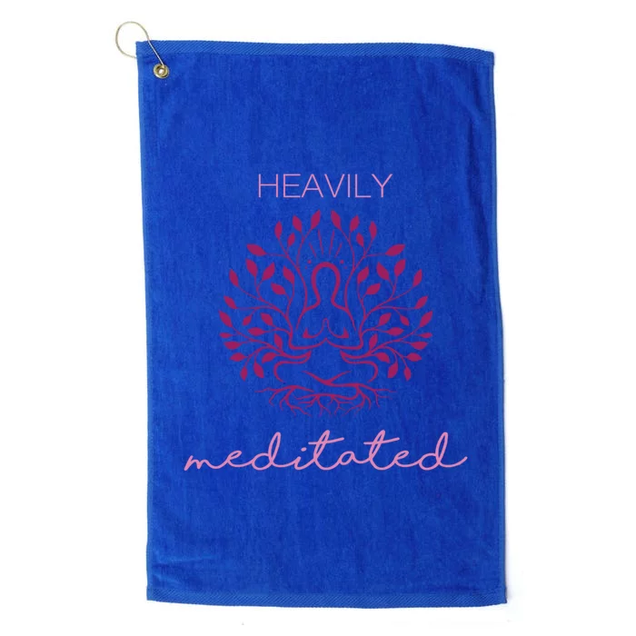 Heavily Meditated Yoga Meditation Spiritual Gift Platinum Collection Golf Towel