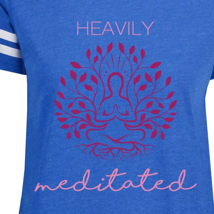 Heavily Meditated Yoga Meditation Spiritual Gift Enza Ladies Jersey Football T-Shirt