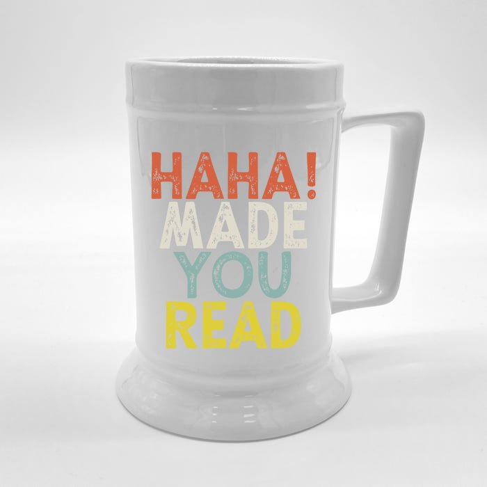 Haha Made You Read Gift Front & Back Beer Stein