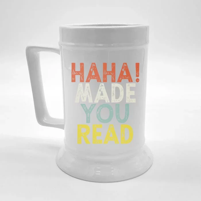 Haha Made You Read Gift Front & Back Beer Stein