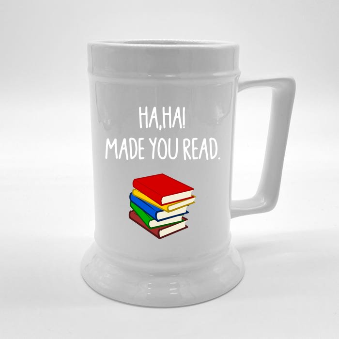 Haha Made You Read April Fools Day Teacher Gift Front & Back Beer Stein