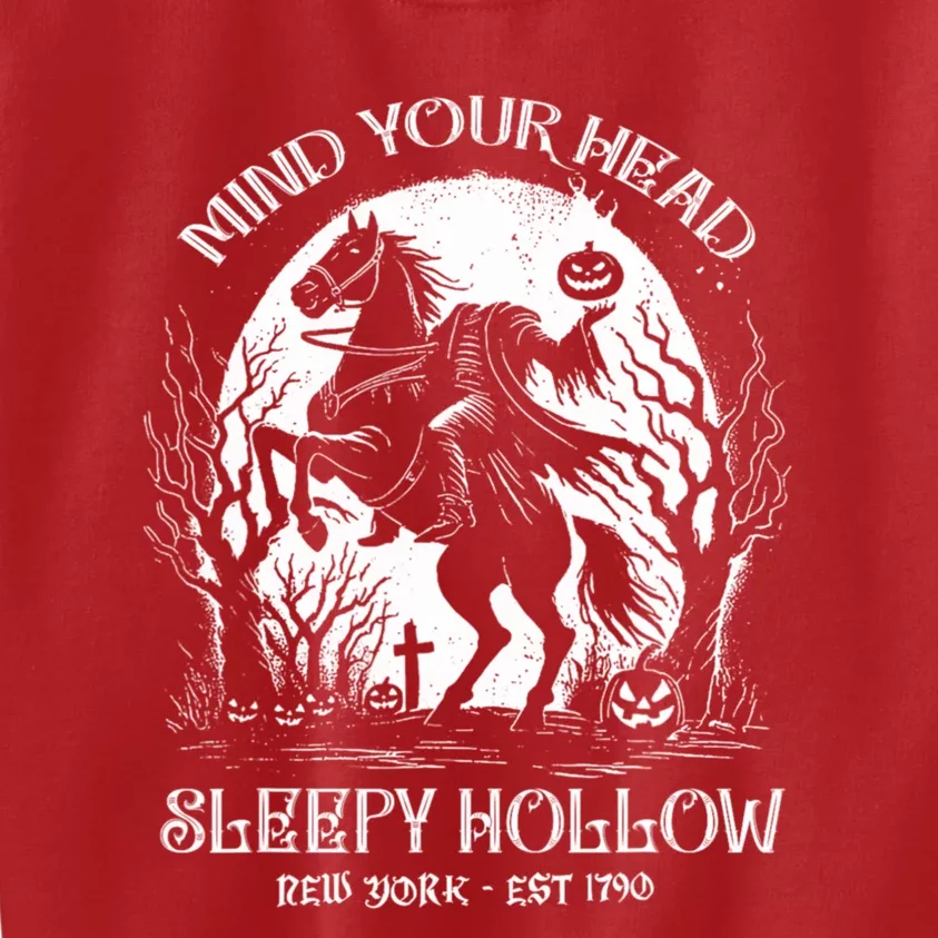 Halloween Mind Your Head Sleepy Hollow Headless Horseman Kids Sweatshirt