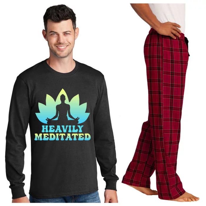 Heavily Meditated Yoga Class Instructor Gift Long Sleeve Pajama Set