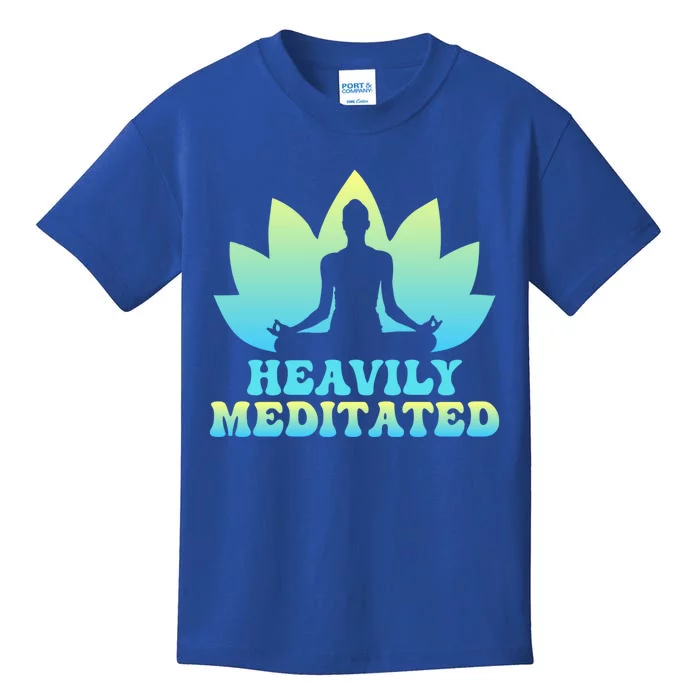 Heavily Meditated Yoga Class Instructor Gift Kids T-Shirt