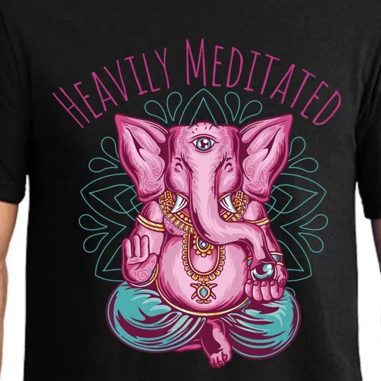 Heavily Meditated Yoga Meditation Ganesh Buddha Third Eye Gift Pajama Set