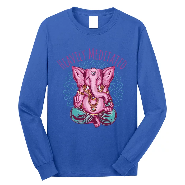 Heavily Meditated Yoga Meditation Ganesh Buddha Third Eye Gift Long Sleeve Shirt