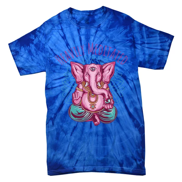 Heavily Meditated Yoga Meditation Ganesh Buddha Third Eye Gift Tie-Dye T-Shirt