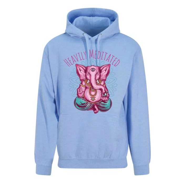 Heavily Meditated Yoga Meditation Ganesh Buddha Third Eye Gift Unisex Surf Hoodie