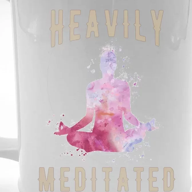 Heavily Meditated Yoga Meditation Gift And Cool Gift Front & Back Beer Stein