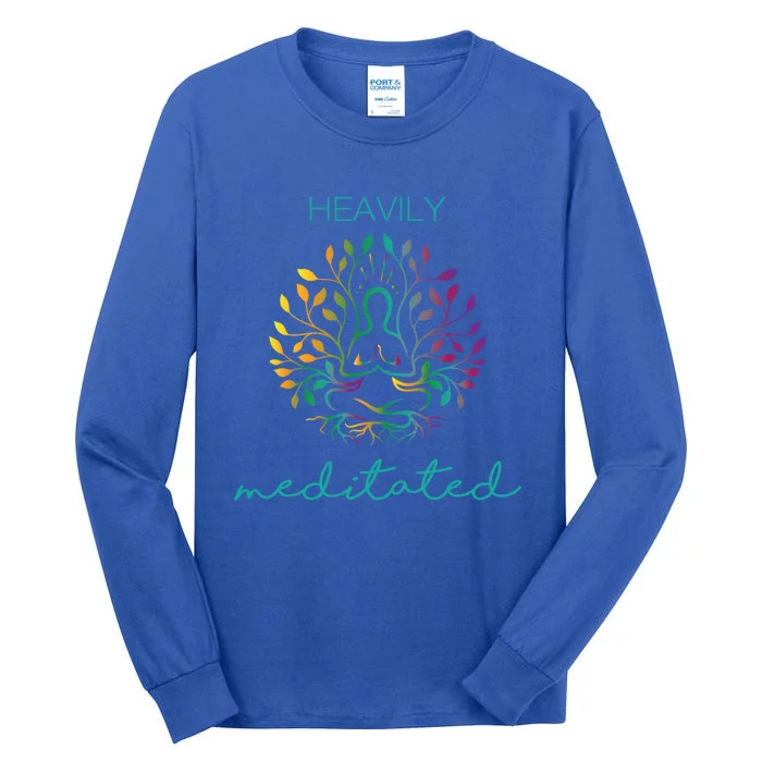 Heavily Meditated Yoga Meditation Cool Gift Tall Long Sleeve T-Shirt