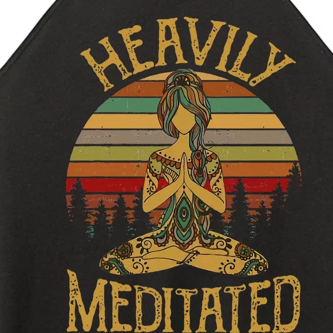 Heavily Meditated Yoga Meditation Spiritual Women’s Perfect Tri Rocker Tank