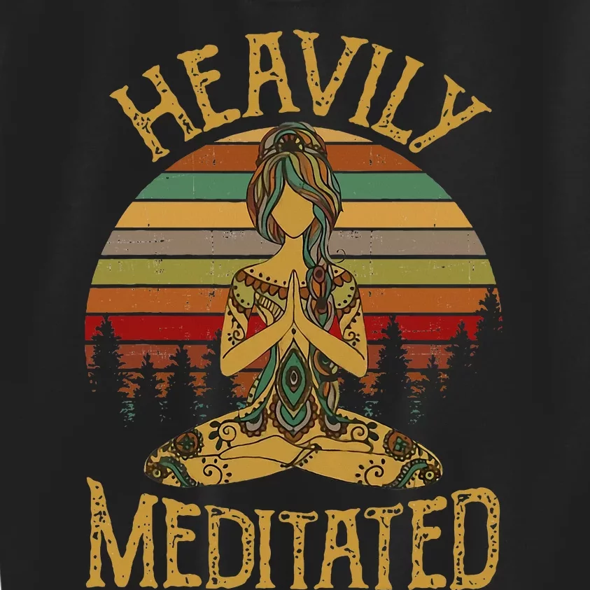 Heavily Meditated Yoga Meditation Spiritual Kids Sweatshirt