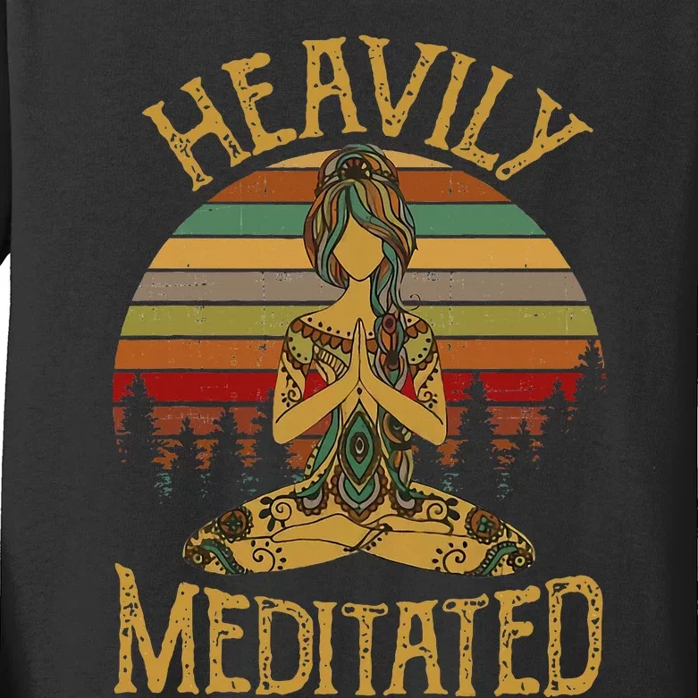 Heavily Meditated Yoga Meditation Spiritual Kids Long Sleeve Shirt