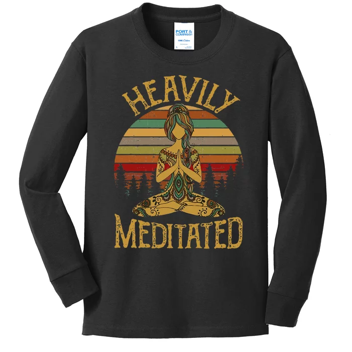 Heavily Meditated Yoga Meditation Spiritual Kids Long Sleeve Shirt