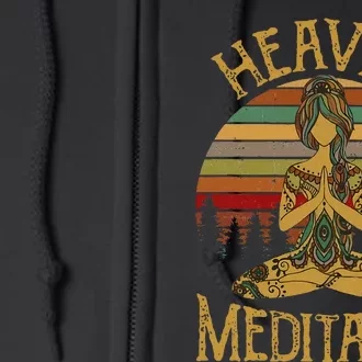 Heavily Meditated Yoga Meditation Spiritual Full Zip Hoodie