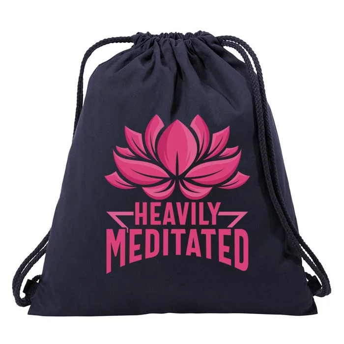 Heavily Meditate Yoga Great Gift Meditated Yoga Meditation Spiritual Cool Gift Drawstring Bag