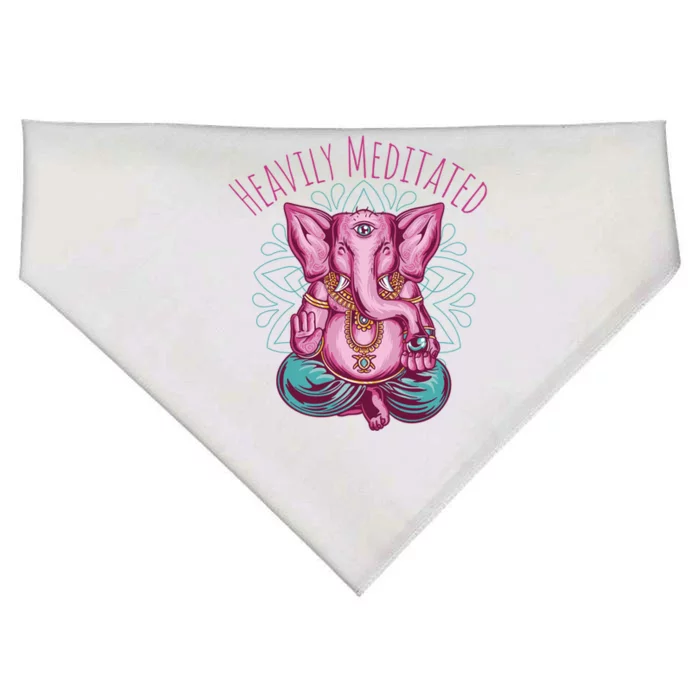 Heavily Meditated Yoga Meditation Ganesh Buddha Third Eye Cool Gift USA-Made Doggie Bandana