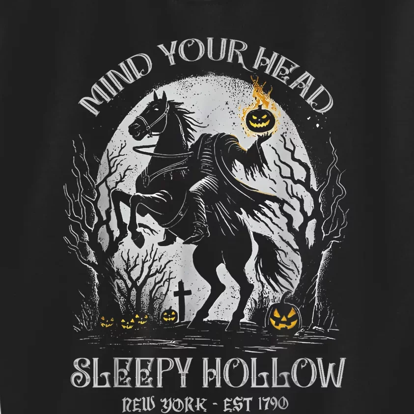 Halloween Mind Your Head Sleepy Hollow Headless Horseman Kids Sweatshirt