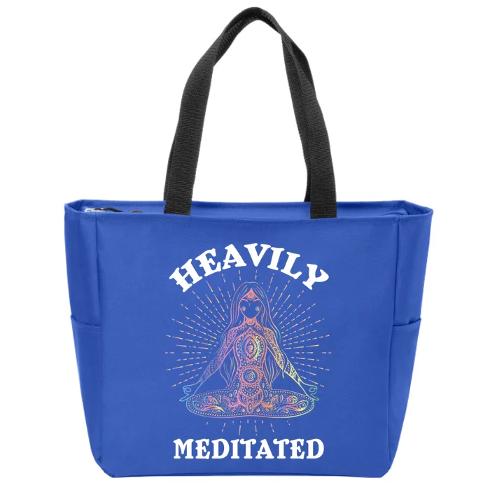 Heavily Meditated Yoga Meditation Spiritual Warrior Gift Zip Tote Bag